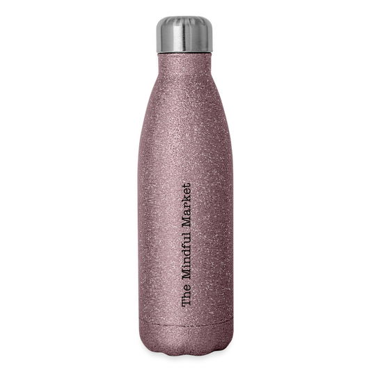 Insulated Stainless Steel Water Bottle - pink glitter