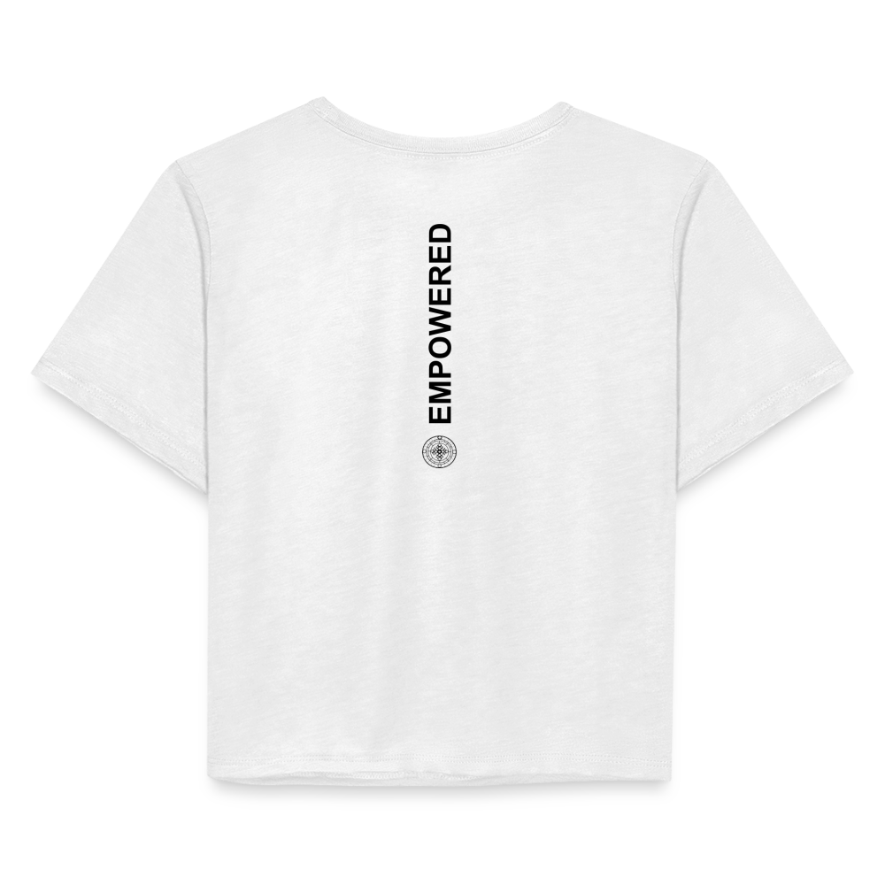 Empowered Women's Cropped T-Shirt - white