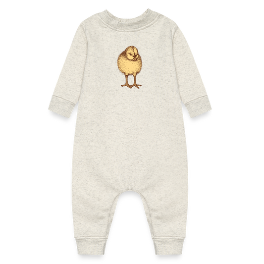 Baby Fleece One Piece - heather oatmeal