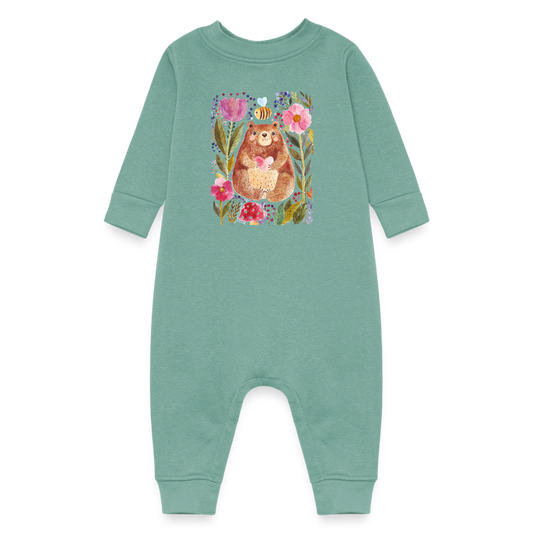 Baby Fleece One Piece - saltwater