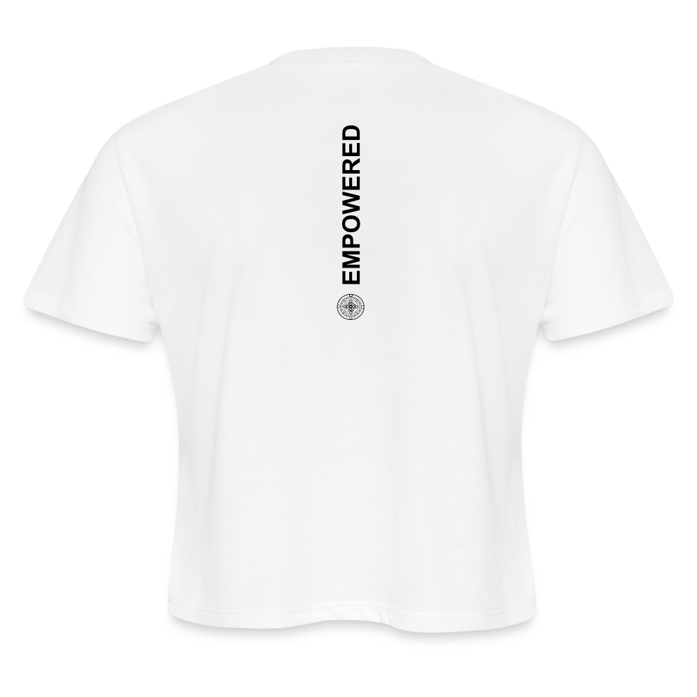 Empowered Women's Cropped T-Shirt - white