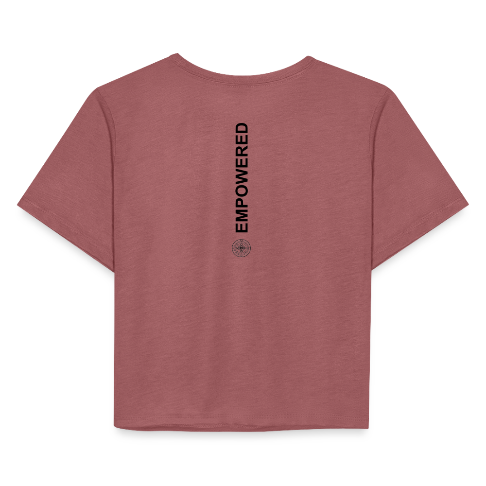 Empowered Women's Cropped T-Shirt - mauve