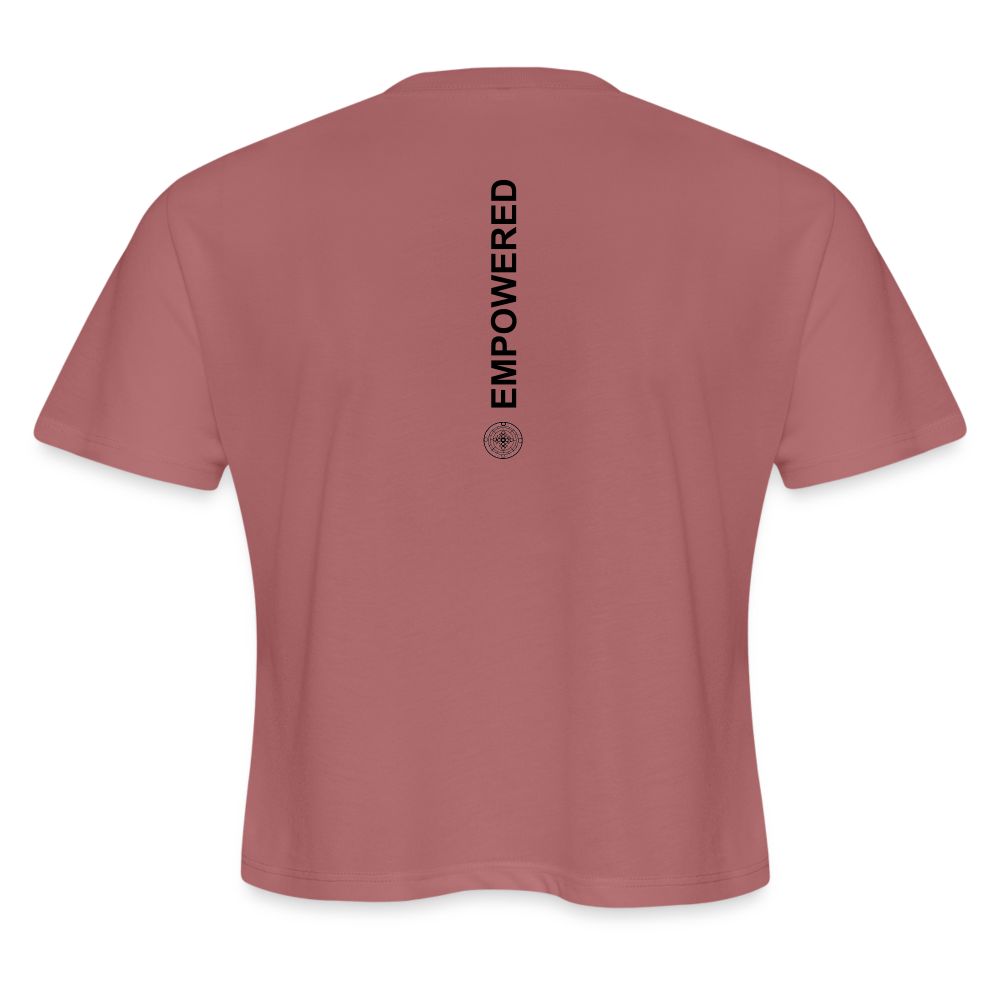 Empowered Women's Cropped T-Shirt - mauve