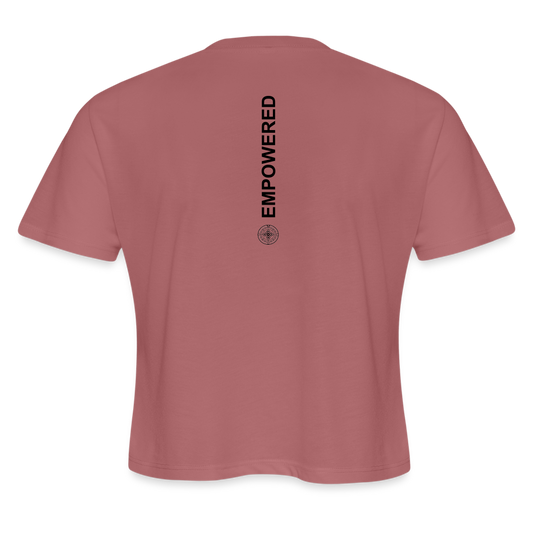 Empowered Women's Cropped T-Shirt - mauve