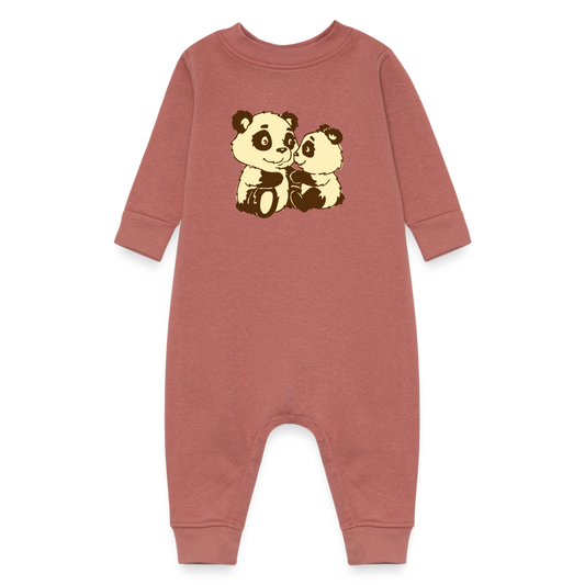 Baby Fleece One Piece - mauve