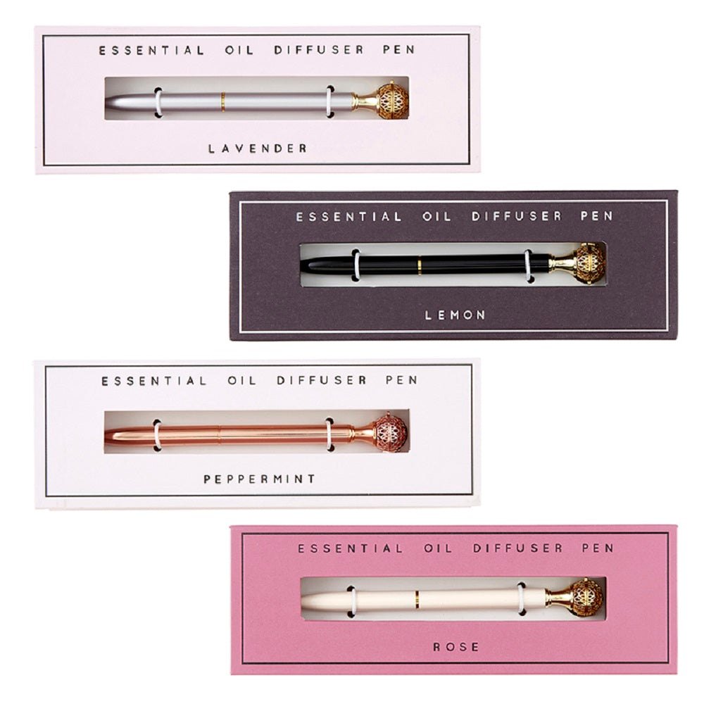 Bolígrafo difusor de aceites esenciales en color limón | Incluye 1 ml de aceite esencial