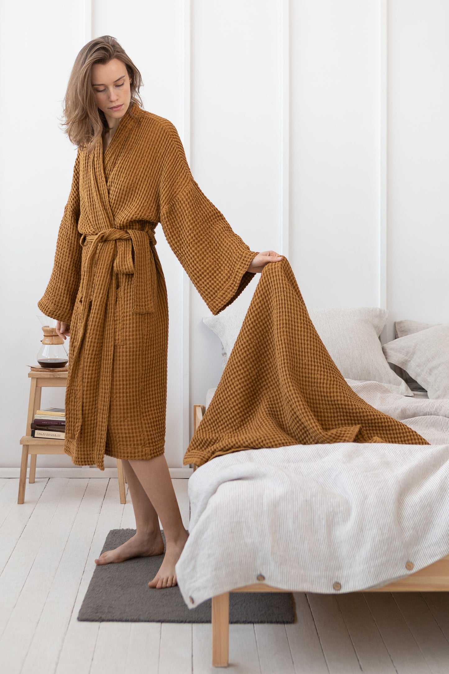 Waffle Robes and Towels Set