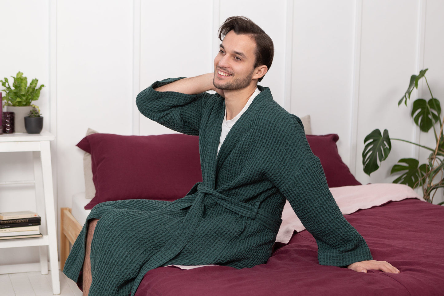 Waffle Robes and Towels Set