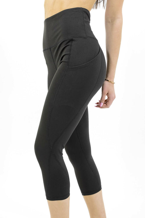 Leggings capri de cintura alta con bolsillos en la cadera de Seajoy Athletic