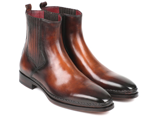 Paul Parkman Chelsea Boots Brown Burnished Leather