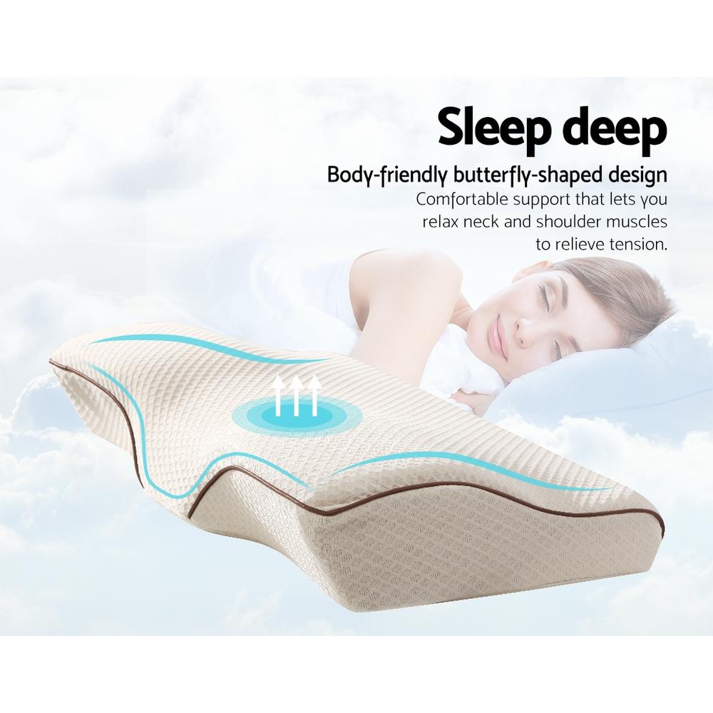 Almohada de espuma viscoelástica Giselle, almohadas para el cuello, contorno, rebote, alivio del dolor