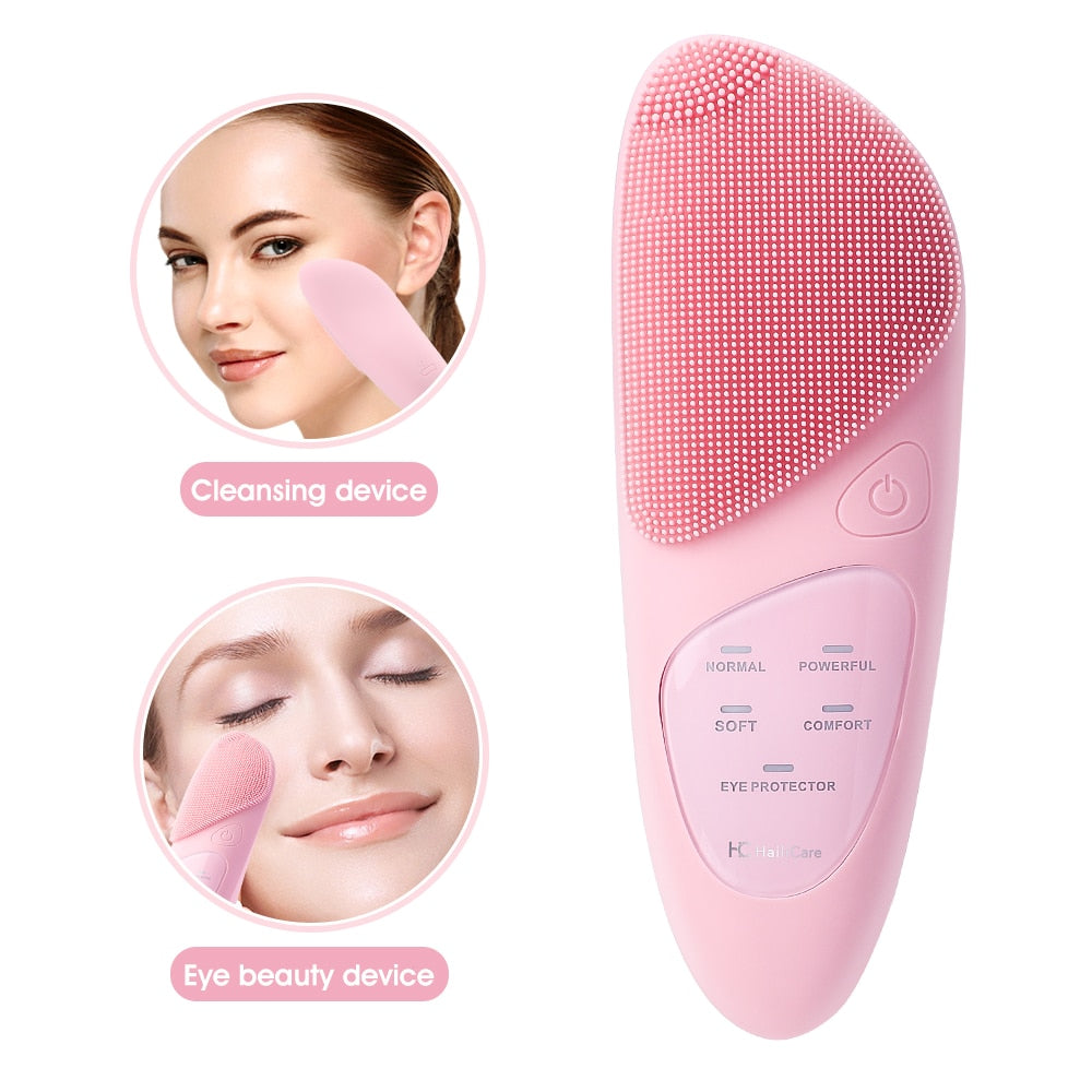 Masajeador facial de silicona - Cepillo de limpieza facial 5 en 1 