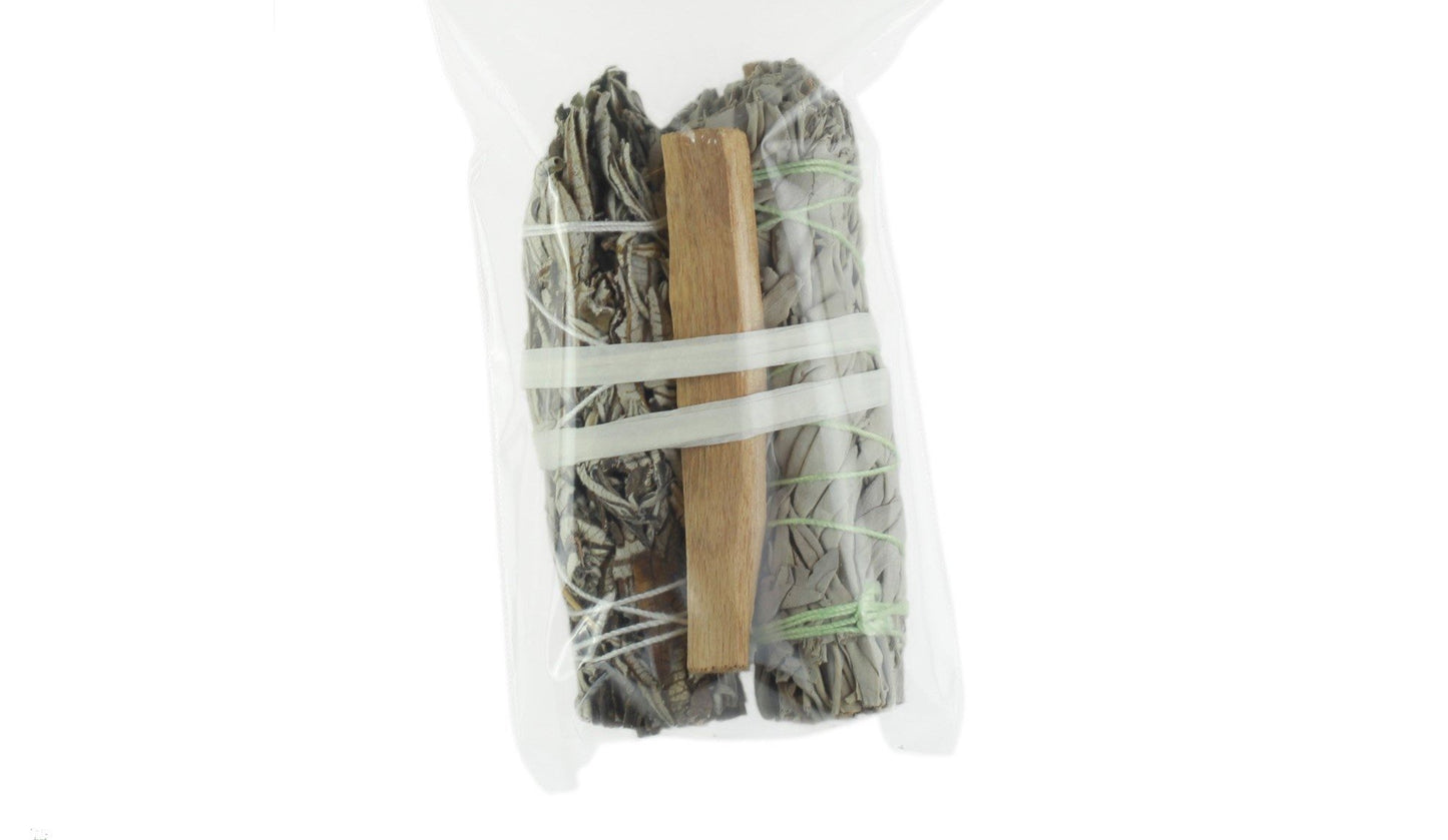 Kit para purificar el aire: palo santo, salvia blanca y yerba santa