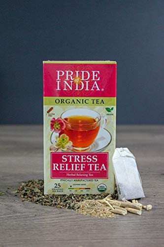 Bolsitas de té orgánico antiestrés (sin cafeína) - Paquete de 6 (150 bolsitas de té)