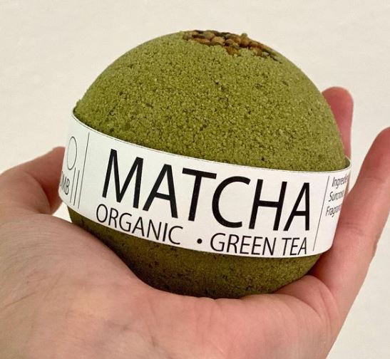 Bomba de baño orgánica de té verde Matcha - 8 oz 