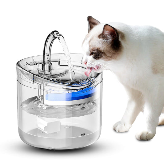 Fuente de agua automática para mascotas de gran capacidad de 68 fl oz con 2 modos