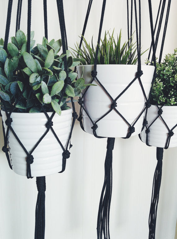 Colgador de macramé para plantas, soporte para macetas de macramé