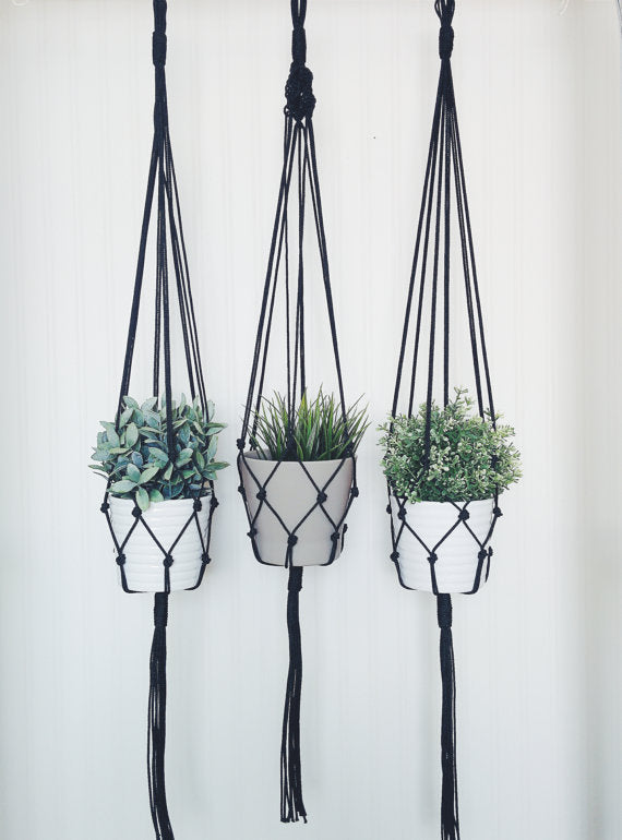 Colgador de macramé para plantas, soporte para macetas de macramé