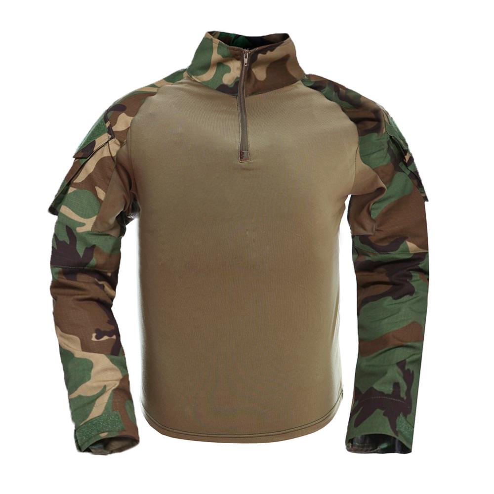 Camisetas de camuflaje para hombre, camisetas tácticas de combate del ejército para hombre, Airsoft